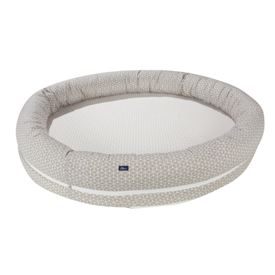Alvi® Schlummer-Nestchen XL Graphic taupe mit Tasche