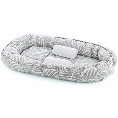 babyJem Babynest mit Seiten und Kopfschutz grey